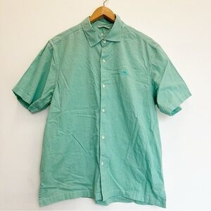 Tommy Bahama 100% Cotton Polo Tee T Shirt Button Up Short Sleeve XL Antigua Sky